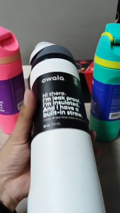 SG【Ready Stock】Owala FreeSip Stainless Steel Water Bottle 24oz/32oz Owala Car Cup Holder Friendly