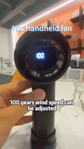 Rechargeable USB turbo mini fan 100-level adjustable wind speed handheld fan with LED display
