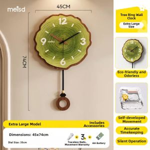 MEISD | Soothing and Popular Wall Clock Quiet for Living Room and Dining Area