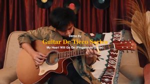 GITAR AKUSTIK MANDALIKA DE TICCO SERIES DTS-01TY-NS-KP INCLUDE SOFTCASE DAN SENAR GITAR CADANGAN