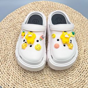 DIY Shoes Charms Shoes Accessories Handcrafted Original Cartoon 3D Psyduck Shoe Buckle for Hole Rubber Clogs