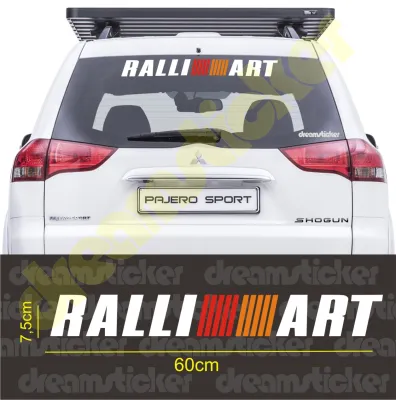 Sticker Stiker Mobil Ralliart Ralli Art Kaca Belakang