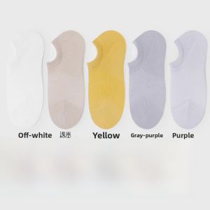 Miiow | Breathable Mesh Anti-slip Womens Socks No Heel Slipping Odor Control Short Invisible Socks Cat Person Brand Sweet Style Bamboo Fiber