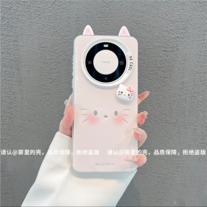 Fresh Style Cat Cheek Blush Huawei Mate60 pro Phone Case New Design High-End Feel Mate70 Internet Famous Product Protective Strap
