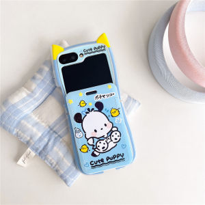 เคสโทรศัพท์ Samsung ZFlip7/6 ปกป้องจอพับได้ ลายสุนัข Pachat น่ารัก ลายการ์ตูน ป้องกันการตกหล่น ยางยืด สำหรับผู้ชายและผู้หญิง