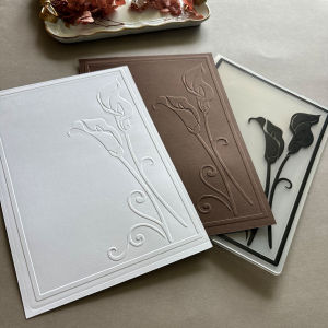 Background design of horseshoe lotus embossing template embossed craft paper folder DIY scrapbook transparent 2D texture card
