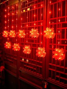 New Year Decoration Chinese New Year Decoration Led Colored Lamp Red Lantern Courtyard Scene Dress up Ambience Light Outdoor Waterproof XINGX