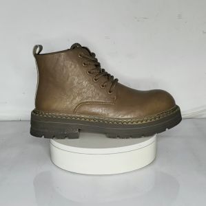 Sepatu Boots Pria Kulit Sapi Mewah Casual Shoes Cowok Dewasa Kerja Handmade Elegan Anti Slip Keren Kekinian 419