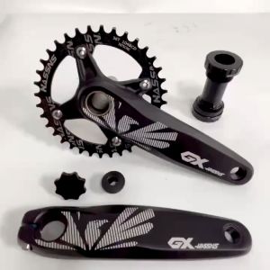 HASSNS GX Bicycle Crankset MTB Bike Crank Chainring Bike 170mm 175mm Black 0 Degree 30T 32T 34T 36T 38T Aluminum Alloy with Bottom