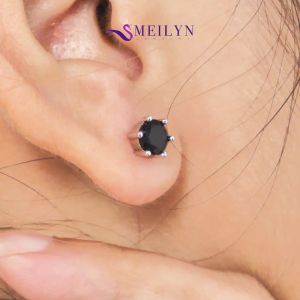 MEILYN Anting Tusuk Emas Wanita Motif GG6 Bulat Mata Hitam Kasual All Series