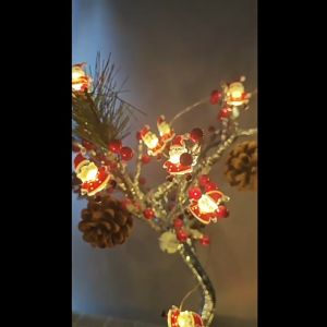 LATTOUR Christmas lights Santa Claus Snowflake Tree LED Light String for Home Christmas Decoration
