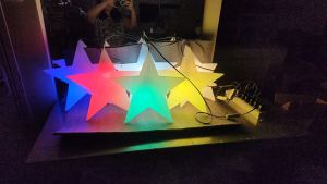 Big Christmas Parol with 1pc Colored 1.5W 220V Light Bulb and Switch Hard Plastic Parol Star for Christmas Decoration School Projects and Design Props Stage Decor Office Use Company Seasonal Christmas Decoration