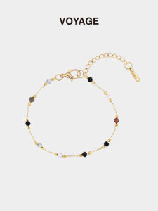 Korean Style Natural Stone Beaded Bracelet Womens Fashion Simple Luxury Colorful Hand Jewelry Ins Small Audience Design