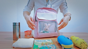 Japanese Style Color-Block Ita Backpack for Teens - Cute Anime Merch School Bag (Pink Blue Black) - Lightweight & Durable | V0894