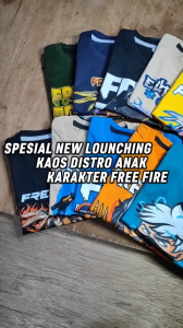 Baju Kaos Free Fire Battle Ground Anak Laki Laki - Kaos Distro Karakter Keren Umur 1 - 10 Tahun