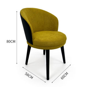 DUOBAOFUXING | Luxury Ash Wood & Fabric Back Dining Chair