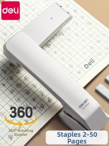 deli | Máy Ghim Đóng Sách Quay Dễ Dùng Cho Sách Nặng