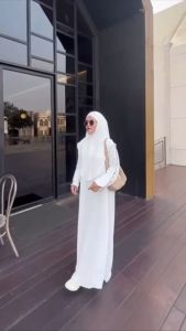 set abaya umami 2in1 abaya gamis polos abaya set hijab premium