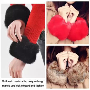 Vòng Lông Cổ Tay Giữ Ấm Mùa Đông Cao Cấp Lông Mềm Mịn Thời Trang Sang Trọng Dành Cho Nữ Nhiều Màu Hot Trend