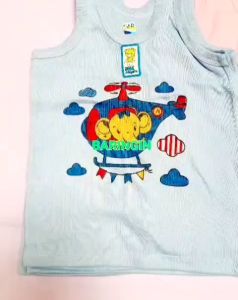 Singlet Anak Motif Binatang/Nautical 6 Pcs - Bahan Katun Lembut - Ukuran 3-8 Tahun - SNI