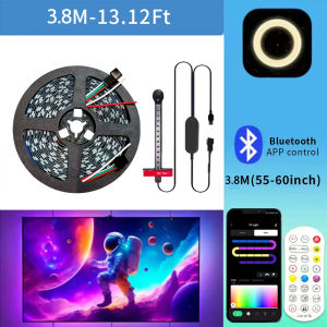 USB TV LED Backlight Sync to Screen For 40-65Inch Real-Time RGBIC With Camera LED Light Strip For 4K HDMI-Compatible Game Room