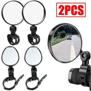 2Pcs Universal Bicycle Mirror Handlebar Rearview Mirror for Bicycle Motorcycle 360 Rotation Adjustable for Bike Riding Cycling Mirror