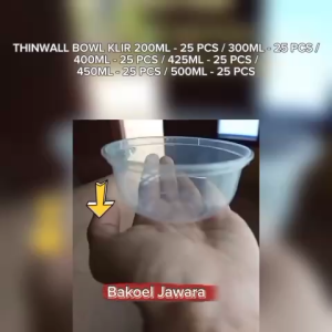 ( 1 PACK 25 PCS ) Thinwall BOWL WADAH PLASTIK SERBAGUNA FRESH ONE 200 300 400 500 650 750 1000 ML