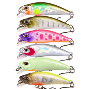 Hengjia | 1PC 4.6Cm 3.3G Mini Minnow Mồi Câu Cá Wobblers Chìm Nhựa Nhân Tạo Mồi Crankbait Jerkbait Cho Bass Pesca Giải Quyết
