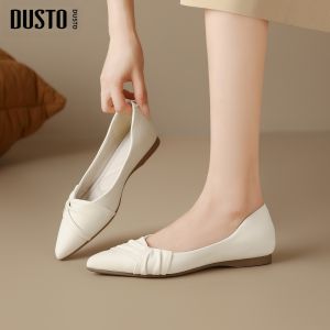 DUSTO | Increased Height Sharp Toe Elegant Soft Bottom Womens Flat Shoe