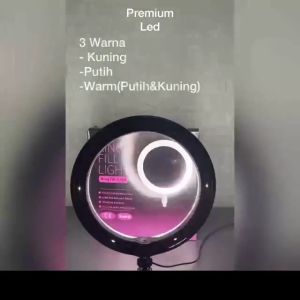 PAKET LENGKAP TRIPOD 2.1 METER + Ringlight 26 CM LED 3 Warna Ukuran 26cm Bonus holder U