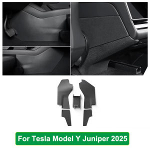 For Tesla Model Y Juniper 2025 2026 Launch Center Console Side Anti Kick Mats Full Cover Pad Rear Seat Protection Mat TPE Cover