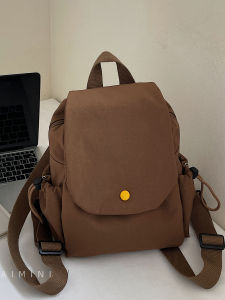 Lightweight Nylon Womens Backpack Fashionable Versatile Daily Commuting Travel Shopping Small Shoulder Bag Casual Simple Style