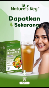 Natures Key Layered Fat-Burning Supplement with L-Carnitine Green Tea Extract Lemon Powder Apple Powder Inulin Honey Powder for Metabolism Support and Easy Digestion