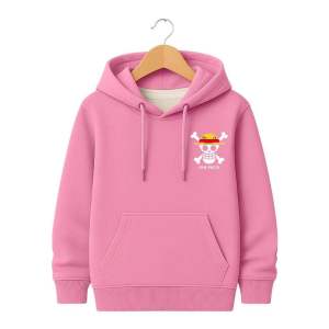 Sweater Hoodie Anak Laki Laki Perempuan Sablon ONE PIECE Usia 2-12 Tahun