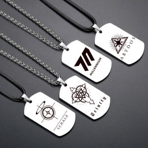 Customized Photo Necklace Pendant Anti-Loss Information Engraving Keychain Company Brand Logo Number Plate QR Code