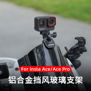Sunnylife AcePro2 Motorcycle Windshield Sports Camera Holder Insta360 Windscreen Clamp Accessories Durable Stable Support