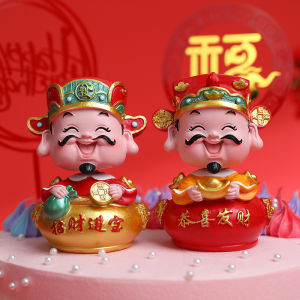 【H & L Welcomebaby】摇头财神 God of Wealth Resin Ornament Lucky Tree Home Decoration Ornament Festival Gifts Bring Wealth 新年财运 恭喜发财