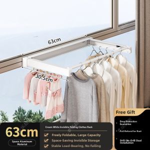 LOCIKA | Invisible Foldable No-drill Adjustable Clothes Drying Pole