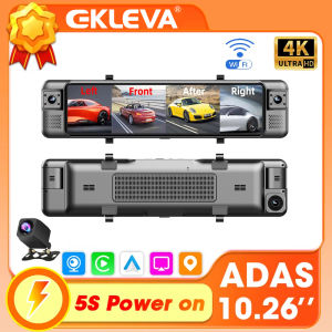 EKLEVA F50 11.26 Inch Mirror Dash Cam 4K+1K+1K+1K Car DVR Video Recorder Support WiFi ADAS BSD LCA Car RearView Mirror Camera Dual Lens Phone Connection