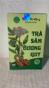 Trà sâm đương quy Bảo Khang (hộp 20 gói) sâm đương quy bồi bổ cơ thể phòng tai biến tốt cho tim mạch