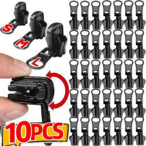 10ชิ้นซิปถอดหัวออกได้อเนกประสงค์หมุนได้ทั้งสองด้านซ่อมซิปถอดออกได้เย็บเสื้อผ้า DIY กระเป๋าเป้สะพายหลังกระเป๋าซิปเปลี่ยนหัวซิป