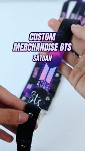 Marchendise BTS Satuan - Lanyard Custom Nama KPOP BTS Series Tali Gantungan HP Korea Keychain Custom BTS Gantungan Kunci Strap Phone KPOP Aesthetic Totebag Korean Custom BTS