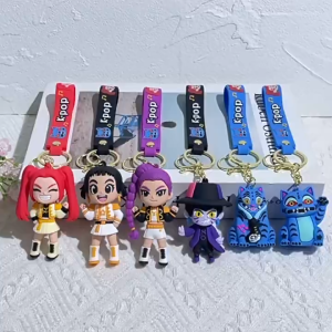 Cute Chaoscore Kpop Demon Hunter Huntrix Saja Boys Derpy Tiger Sussie Lanyard Keychain Fans