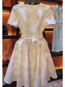 QFN | French Vintage Elegant Style Formal Occasion White Dress for Summer