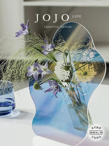 Modern Minimalist Creative Living Room Tea Table Dried Flower Vase Flower Pot Leak Proof Resin Small Size Decorative Accessories