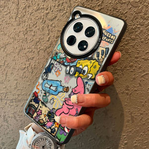 Creative Sponge Bob Cartoon Shell for OnePlus Ace3Pro Mobile Phone Case Laser Color Silver Protection Anti-Fall High-End Sensation