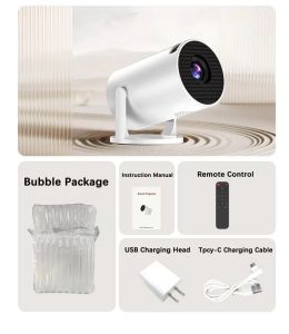 New HY300 Portable 4K Projector Android11 300ANSI Electronic Focus BT54 Speaker Outdoor Camping Movie ﻿