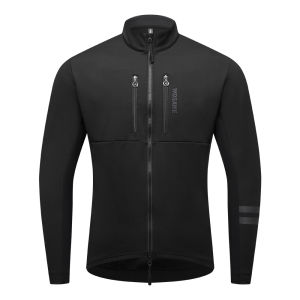 Áo Khoác Đi Xe Đạp Giữ Nhiệt Nam WOSAWE Áo Khoác Dài Tay Mùa Đông Bằng Lông Cừu MTB Áo Xe Đạp Có 3 Túi Phía Sau Phản Quang Chống Gió 0 ℃ -15 ℃