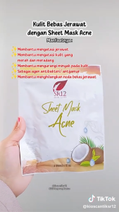 SR 12 SHEET MASK ACNE MASKER WAJAH HERBAL