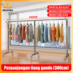 Baru Tabung baja jemuran baju/Jemuran Baju / Jemuran / Jemuran baju stainless steel / Jemuran Pakaian 300cm gantungan jemuran /display rak pakaian rak selimut pengeringan - Lazada